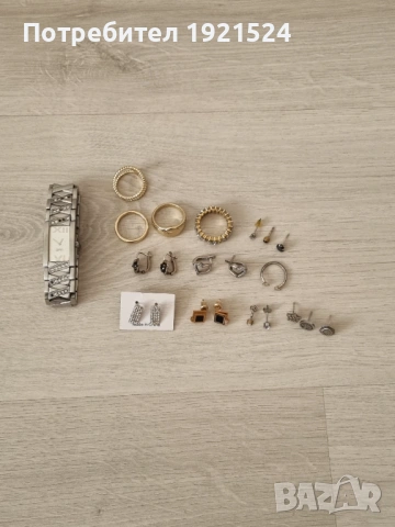 Сребърни обеци и Часовник  Esprit, снимка 3 - Обеци - 53399810