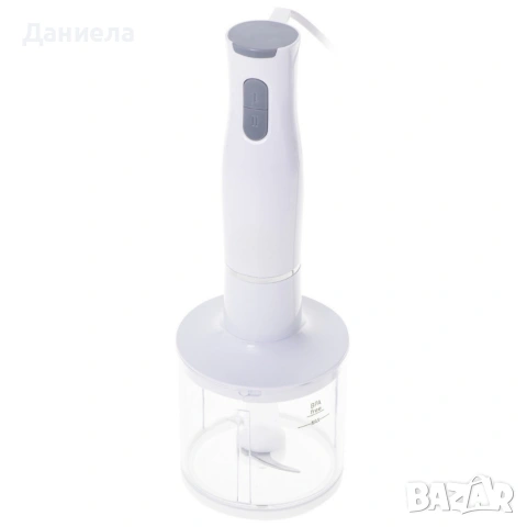 Ръчен бял блендер 800W с чопър, бъркалка и мерителна кана – мултифункционален кухненски помощник, снимка 6 - Чопъри и пасатори - 54286435