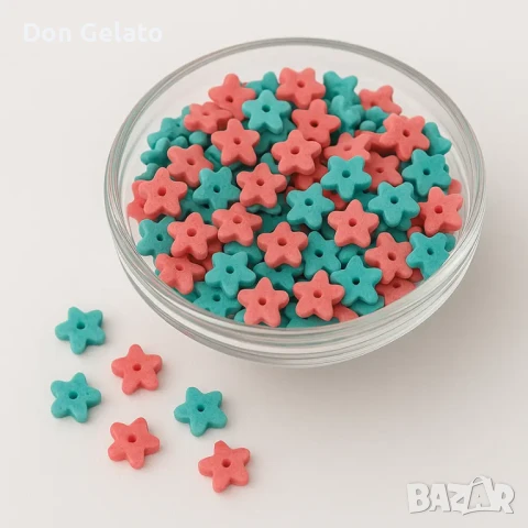 Захарни звезди за украса розови и сини – Star Baby микс, снимка 2 - Други - 51268437