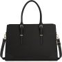 Дамска чанта за лаптоп IGOLUMON 15,6-инчова, бизнес, училище, кожена, черна