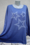 4XL Нова синя блуза със звезди от капси , снимка 5