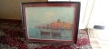 Стара картина,масло на платно,голяма,красива, снимка 2