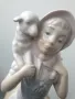 НАО ЛАДРО испанска порцеланова фигура на момиче с агне/NAO Lladro статуетка 25см, снимка 5