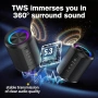 Нов високоговорител Портативна Bluetooth колонка 20W водоустойчива LED, снимка 3