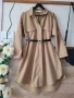 Кафява рокля тип риза ZARA , снимка 1