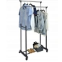 Двойна стойка за дрехи на колела - лесно преместване и повече място за дрехи, снимка 8
