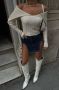 💫🤍Стилна сива дамска блуза🤍💫, снимка 1 - Блузи с дълъг ръкав и пуловери - 45585889