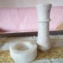 Комплект ваза и пепелник от мрамор, снимка 1 - Вази - 46058069
