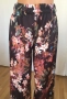 С размер Нов Италиански Дамски Летен Панталон New Collection Pink Широк Флорален Черен Цветен Шарен, снимка 10