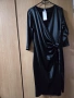 Черна сатенена рокля, снимка 1