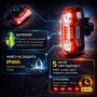 Задна LED стоп светлина за велосипед, Акумулаторна 120lum, IPX65, USB, снимка 12