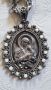 Сребърна икона,  медальон с Богородица, Дева Мария и синджир с общ грамаж 44,84 , снимка 3