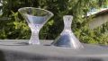 Nachtmann Германия двойка кристални чаши за мартини с масивно скулптурирано столче, снимка 5