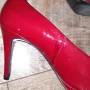 н.39,5/uk6 1/2 Högl women´s elegant pumps with leather sole - red, снимка 8