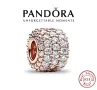 Сребърен елемент Pandora 925  Sparkling Pavé Triple-row Charm, снимка 1