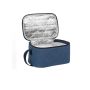 Термо чанта, дънков плат с цип, синя, 21x12x14cм 4л, снимка 1 - Кутии за съхранение - 45191956