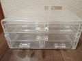 Голяма прозрачна кутия за бижута с 4 чекмеджета на три реда., снимка 1