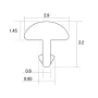 Стоманени прагчета за китара 2X JUMBO Hosco Japan Stainless-Steel HFS-J1-P24, снимка 3