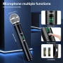 Безжична UHF микрофонна система с два динамични микрофона, до 60 м, снимка 7