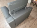 Италиански сив кожен фотьойл Ancona, снимка 11
