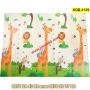 Сгъваема детска подложка за игра, топлоизолираща 180x200x1cm - Жираф и влак с животни - КОД 4139, снимка 9