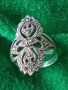 РАЗКОШЕН АЖУРЕН СКЪПОЦЕНЕН СРЕБЪРЕН ПРЪСТЕН СРЕБРО 925 ИНКРУСТИРАН с ФАСЕТИРАНИ МАРКАЗИТИ 49113, снимка 18