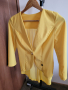 Дамско официално пролетно сако от шифон - жълт цвят, снимка 3