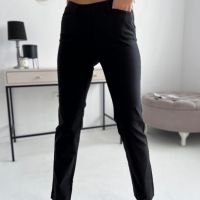 Стилен дамски панталон в черно  , снимка 1 - Панталони - 45432549