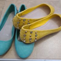 35/36/37н. Нови зелени и жълти дамски обувчици, снимка 3 - Дамски ежедневни обувки - 45079088