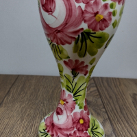 Ръчно рисувана ваза с интересна форма и дизайн.Височина 24,5 см,, снимка 7 - Вази - 44939783