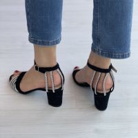 Официални дамски сандали с бляскави детайли за въздействащ външен вид, снимка 3 - Сандали - 45221940
