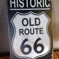 HISTORIC OLD ROAD 66-метална табела(плакет), снимка 2 - Аксесоари и консумативи - 45804184