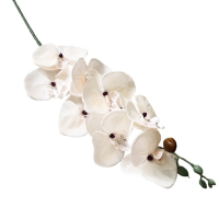 Стрък страхотна декоративна Орхидея//90 см.//цвят крем, снимка 2 - Изкуствени цветя - 44950635
