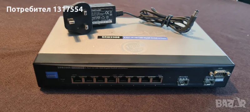 Управляем гигабитов суич Cisco-Linksys SRW2008 8-port Gigabit Switch, снимка 1