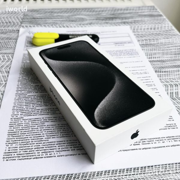 НЕРАЗПЕЧАТАН❗️36м Гар❗️ iPhone 15 Pro MAX ❗️Лизинг от 92лв/м❗️ Black Titanium, снимка 1
