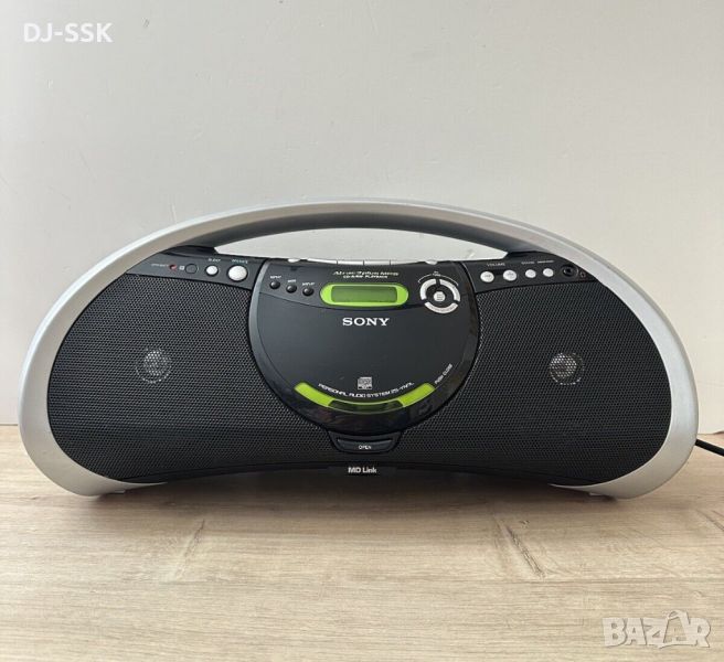 SONY ZS-YN7L MP3 RADIO MD AUX BOOMBOX Ghetto Blaster радио касетофон, снимка 1