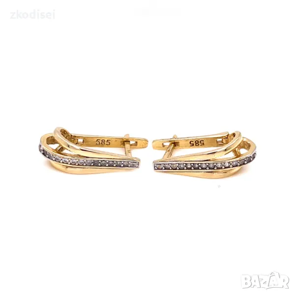 Златни обеци 3,20гр. 14кр. проба:585 модел:29952-5, снимка 1