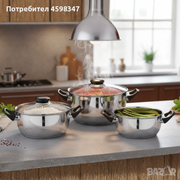 Комплект тенджери MC1855 – 6 части за подредена кухня и готвене без излишен хаос, снимка 1