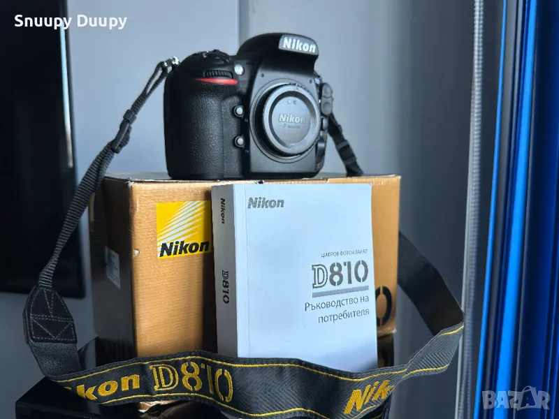 Тяло Nikon D810 на 24255 кадъра (пълен комплект, като нов), снимка 1