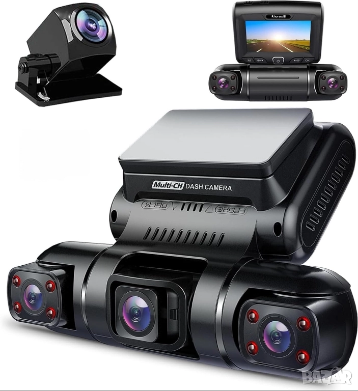 Видеорегистатор за кола, 4 камери Full HD, вграден GPS и WiFi, нощно виждане , снимка 1