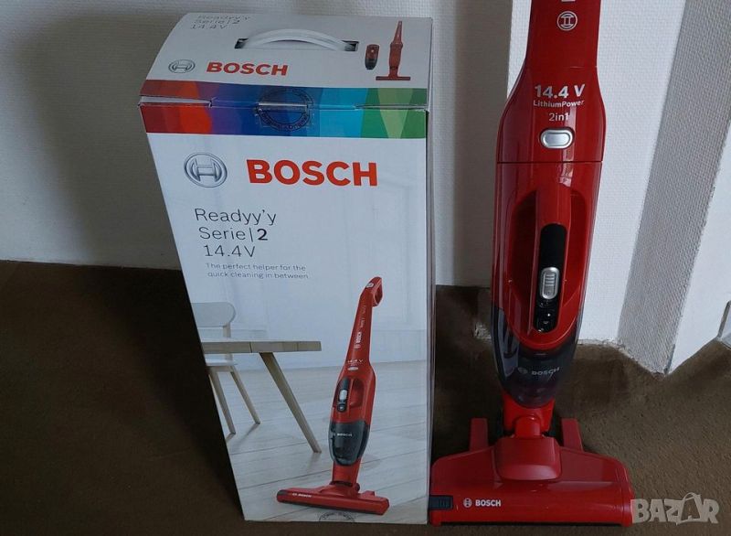 Мощна Безкабелна прахосмукачка BOSCH- 2 in 1, Li-ion- 40мин., снимка 1