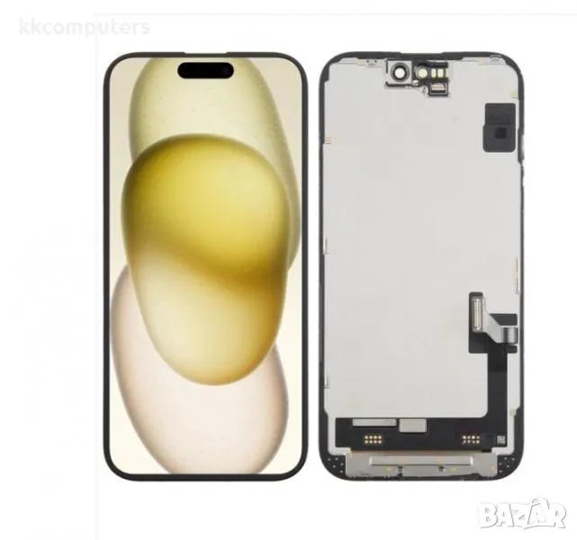 LCD Дисплей за iPhone 15 6.1 + Тъч скрийн / Черен / КЛАС B Баркод : 483816, снимка 1