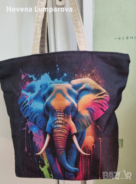 Плажна памучна чанта , снимка 1