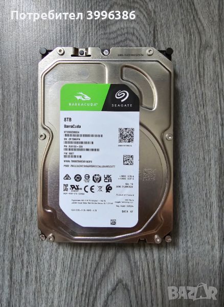 8TB Seagate Barracuda с Гаранция, снимка 1