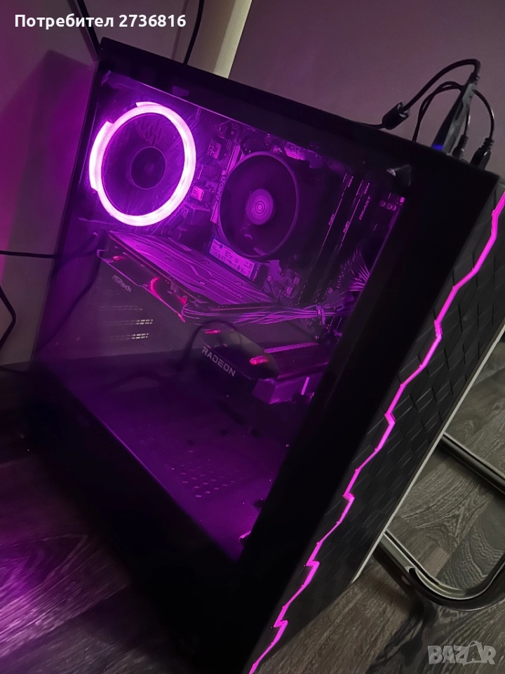 Геймърски компютър + монитор 180Hz гаранция до 2027, снимка 1