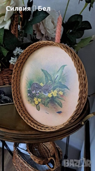 Ретро плетен панер., снимка 1