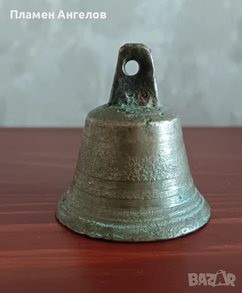 Стара бронзова камбанка, звънче, хлопка, снимка 1