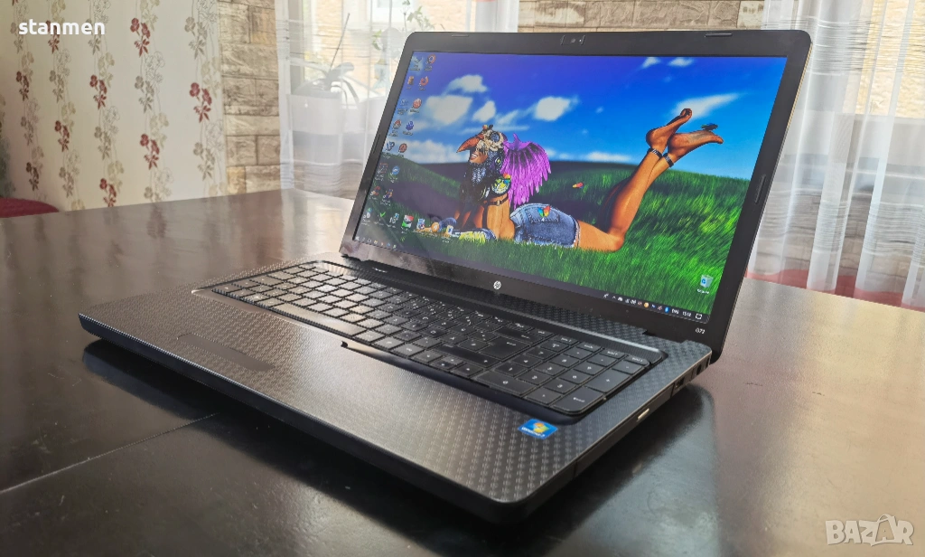 Продавам 17" лаптоп HP G72/4x2.27ghzThr/8gb/1Тb/HD5470/1600x900сKам/3чБат/DVDrw/Профилактиран, снимка 1