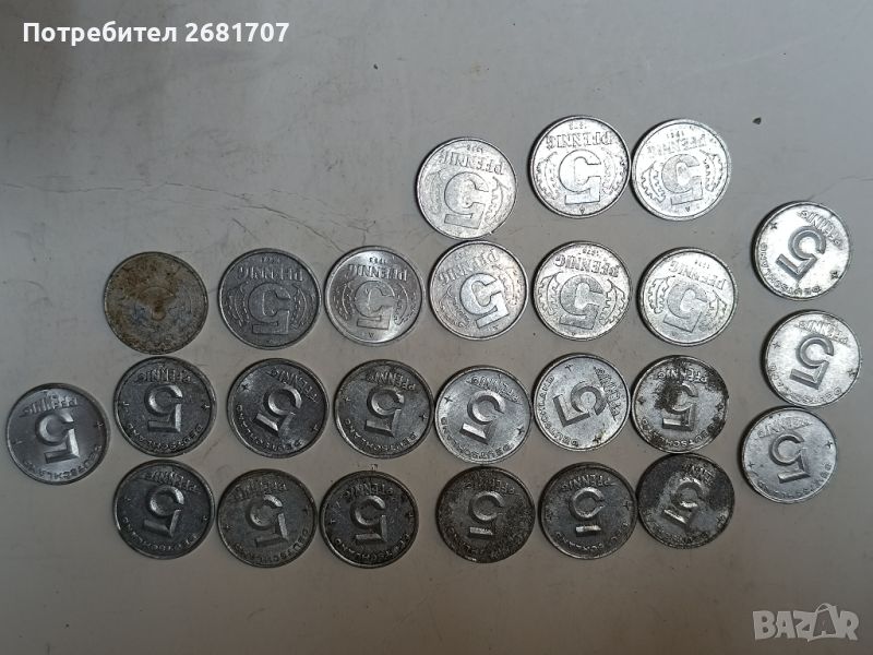 Монети 5 пфениг ГДР , снимка 1