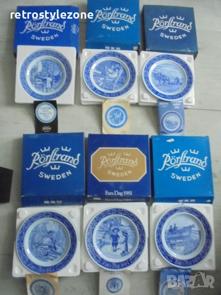 № 8310 Стари колекционерски порцеланови чинии / пана - Rörstrand Sweden , снимка 1